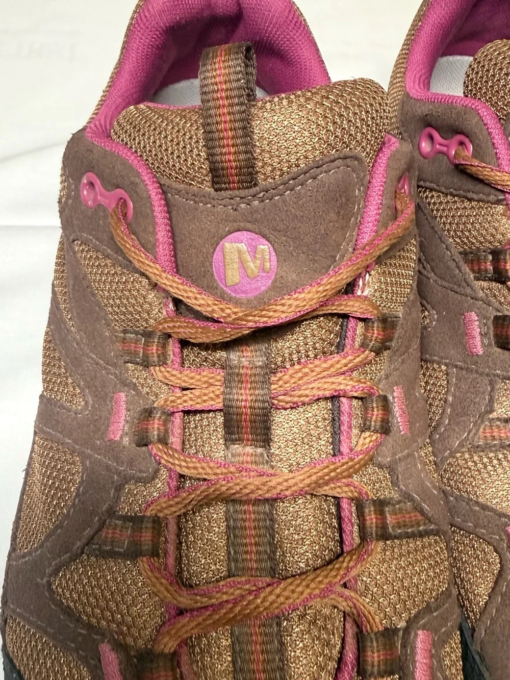 Merrell Otter Hiking Shoes Brown Pink Trail Outdoor Sneakers Women’s 9.5